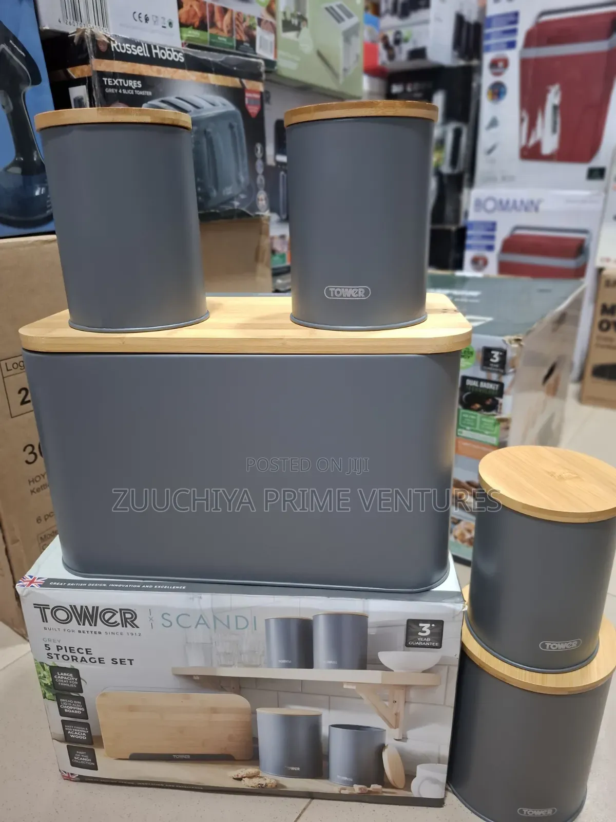 Tower 5pcs Bamboo Storage Canister Set From Uk 