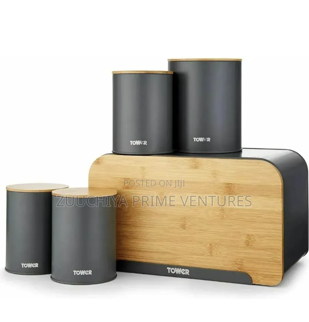 Tower 5pcs Bamboo Storage Canister Set From Uk 