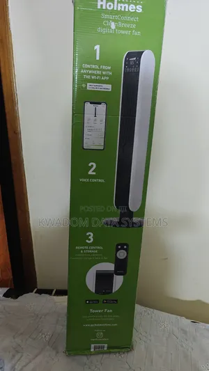 Holmes 40' Wi-Fi Tower Oscillating Fan With Clean Breeze With Alexa