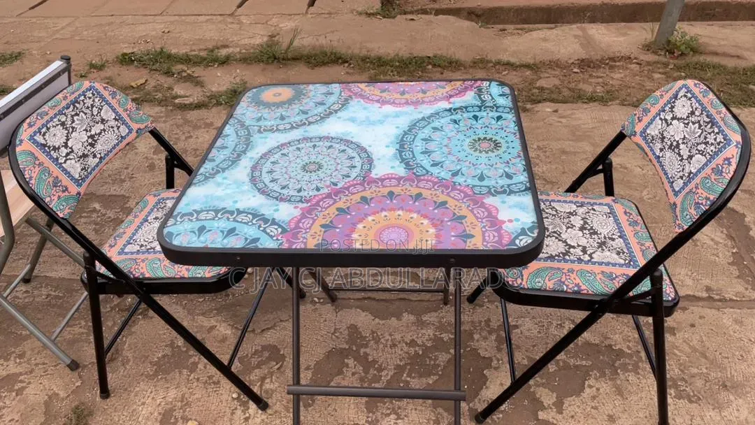 Folding Table and Design With Metal Legs