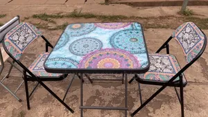 Folding Table and Design With Metal Legs