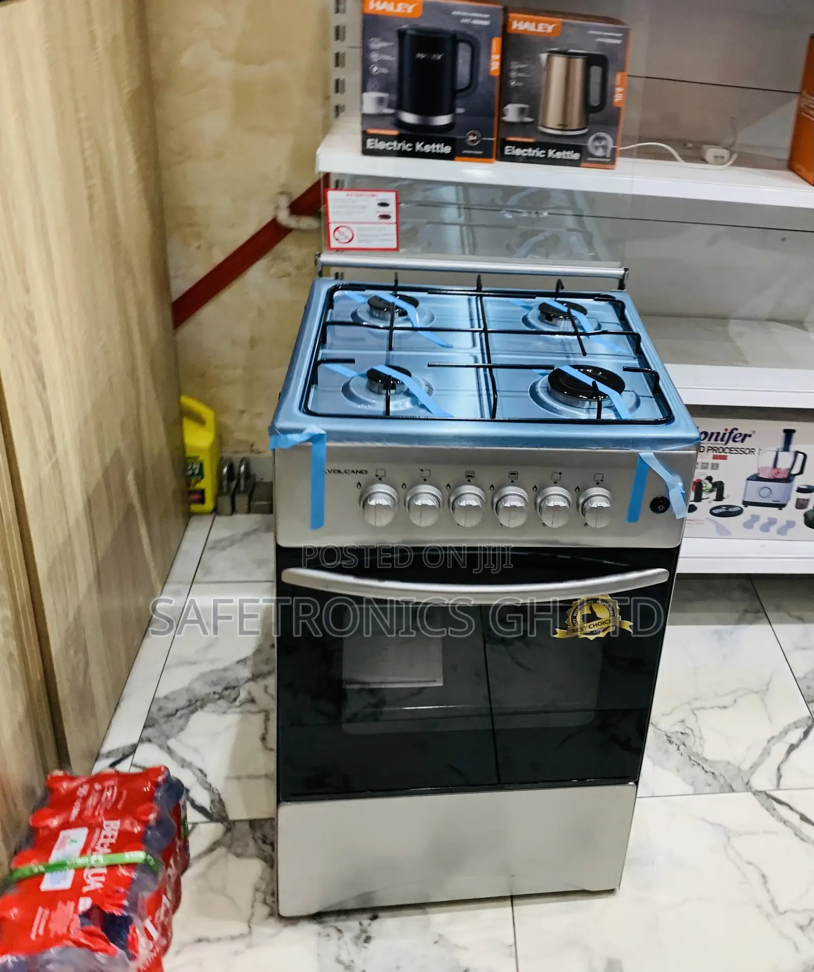 Best Quality Volcano 4-Burner Gas Cooker 50x50 Oven Grill