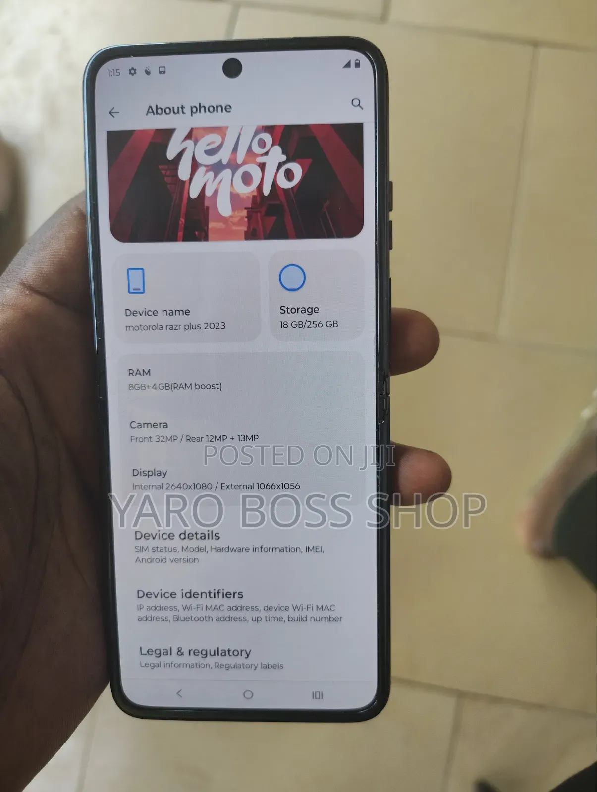 Motorola Razr (2023) 256 GB Black