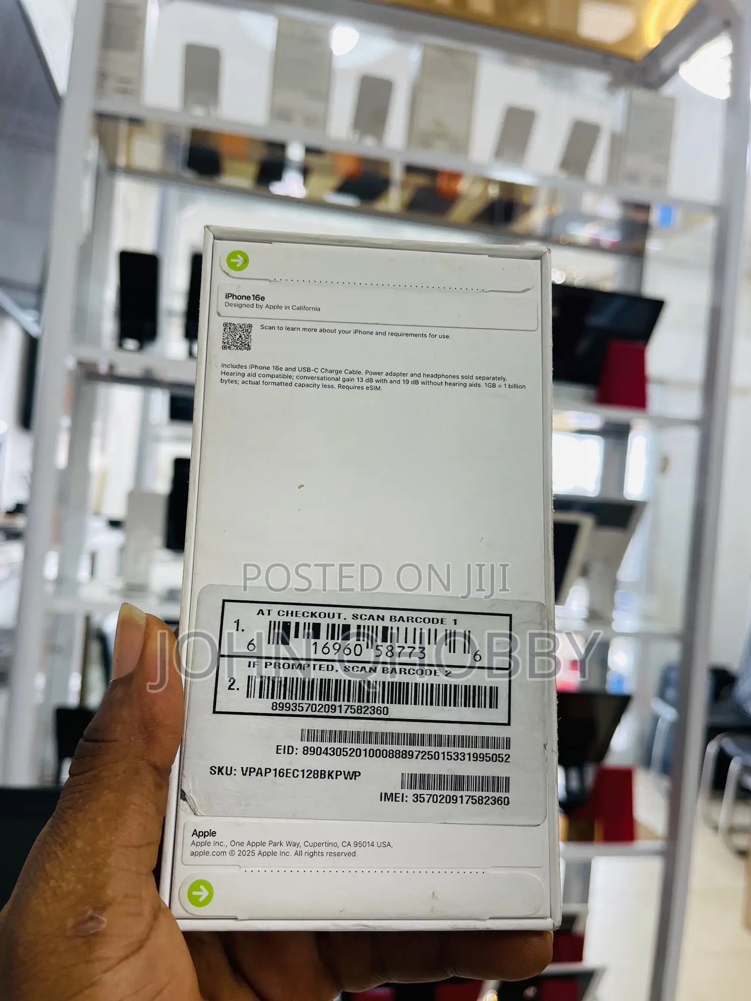 New Apple iPhone 16e 128 GB Black