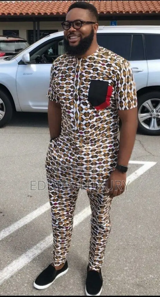 One-of-a-Kind Ankara Kaftan for Men