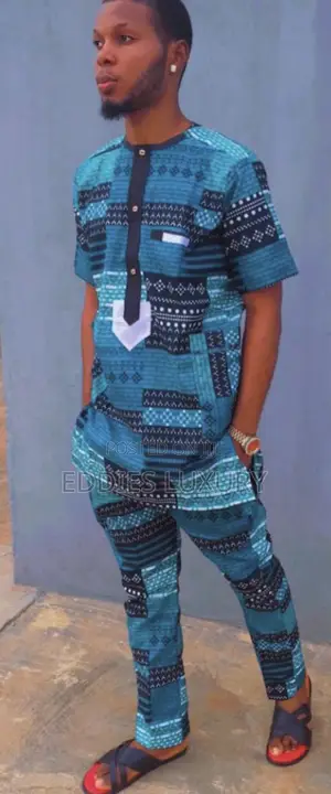 One-of-a-Kind Ankara Kaftan for Men