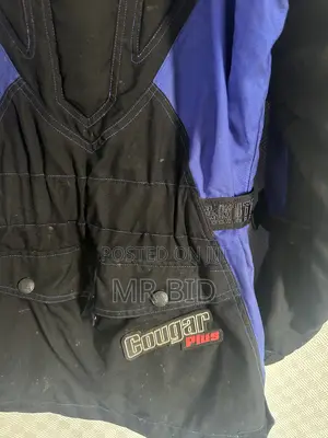 Akito Cougar Plus Motorcycle Riding Jacket – Black Blue Biker Jacket