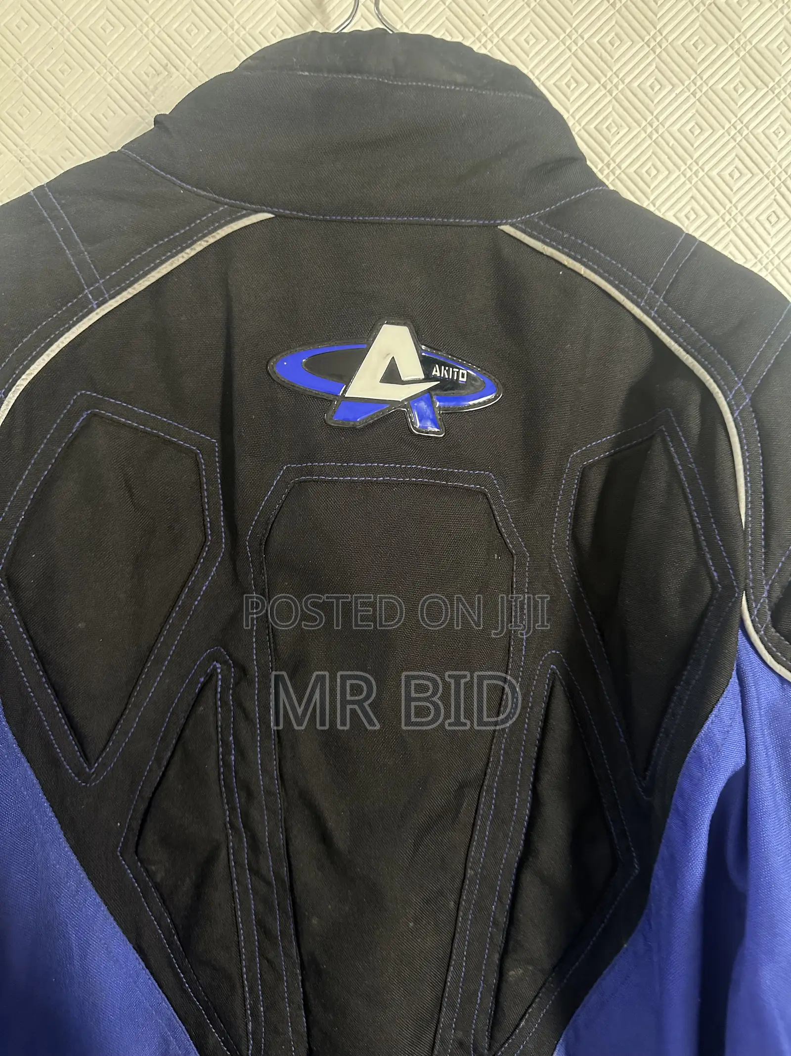 Akito Cougar Plus Motorcycle Riding Jacket – Black Blue Biker Jacket