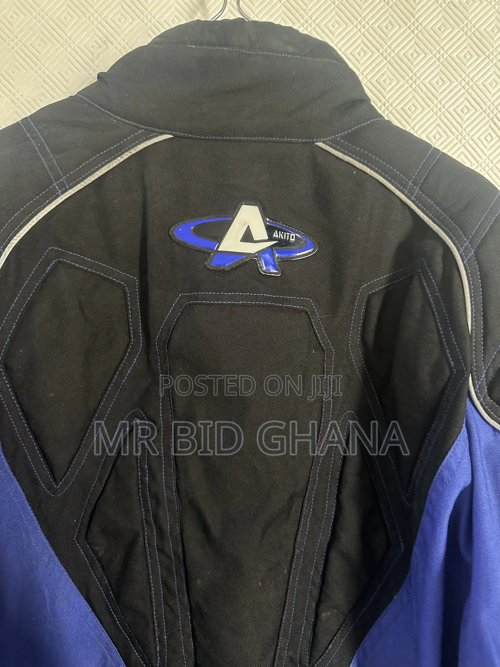 Akito Cougar Plus Motorcycle Riding Jacket – Black Blue Biker Jacket