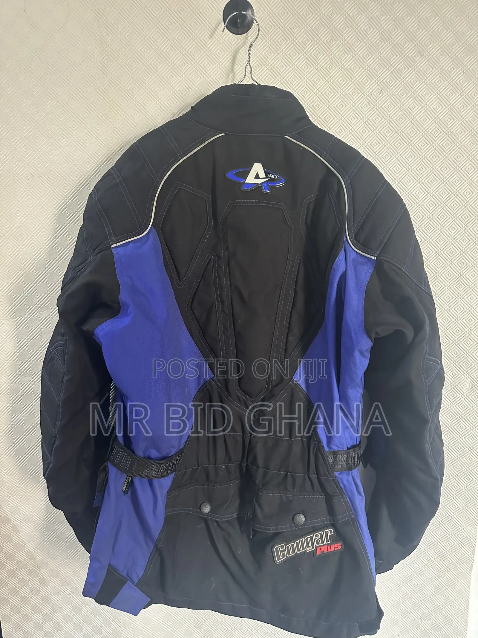 Akito Cougar Plus Motorcycle Riding Jacket – Black Blue Biker Jacket