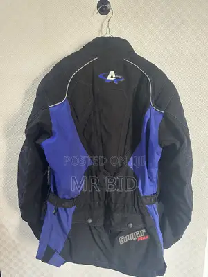 Akito Cougar Plus Motorcycle Riding Jacket – Black Blue Biker Jacket