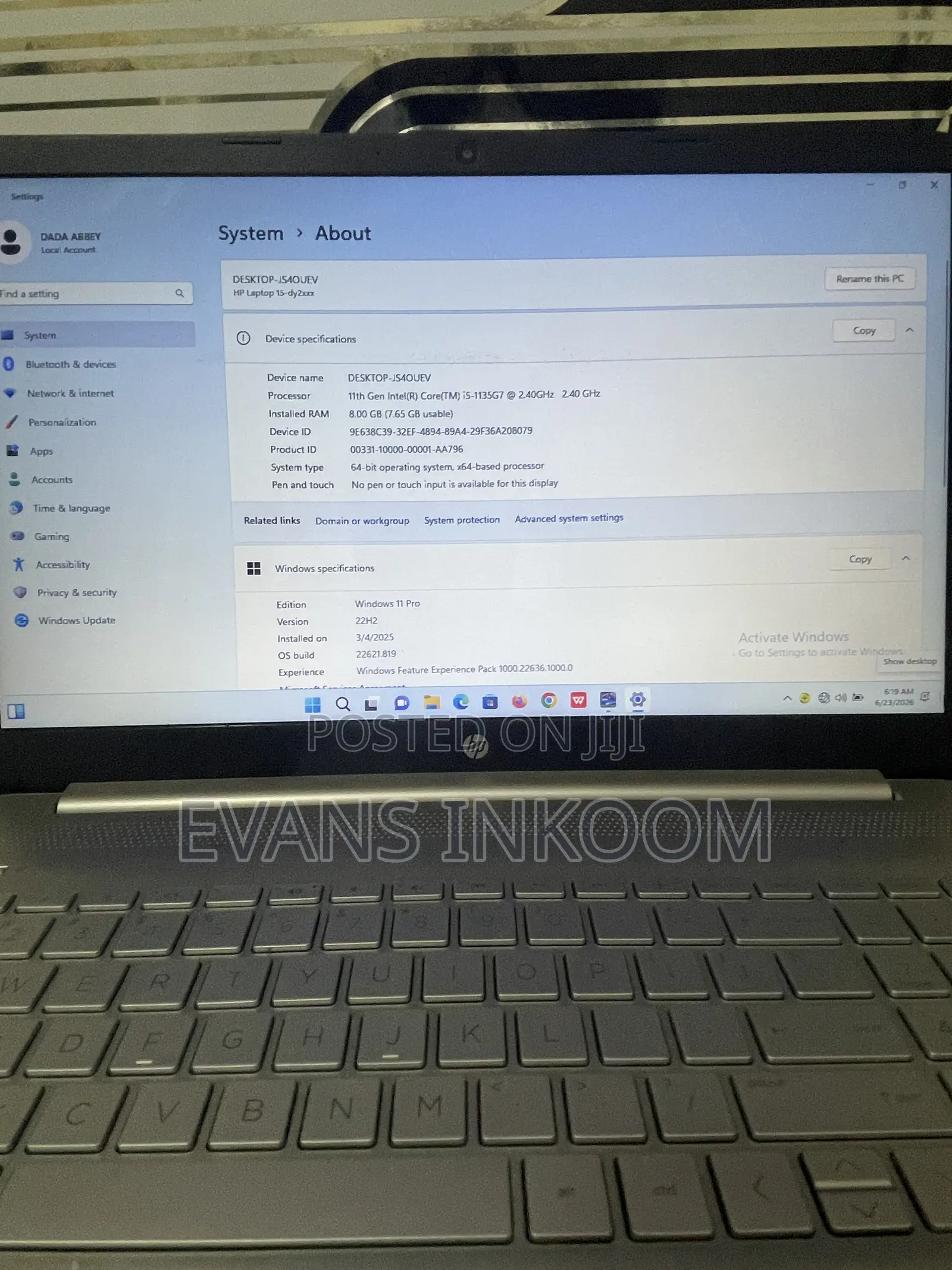 Laptop HP 15 8GB Intel Core i5 SSD 256GB