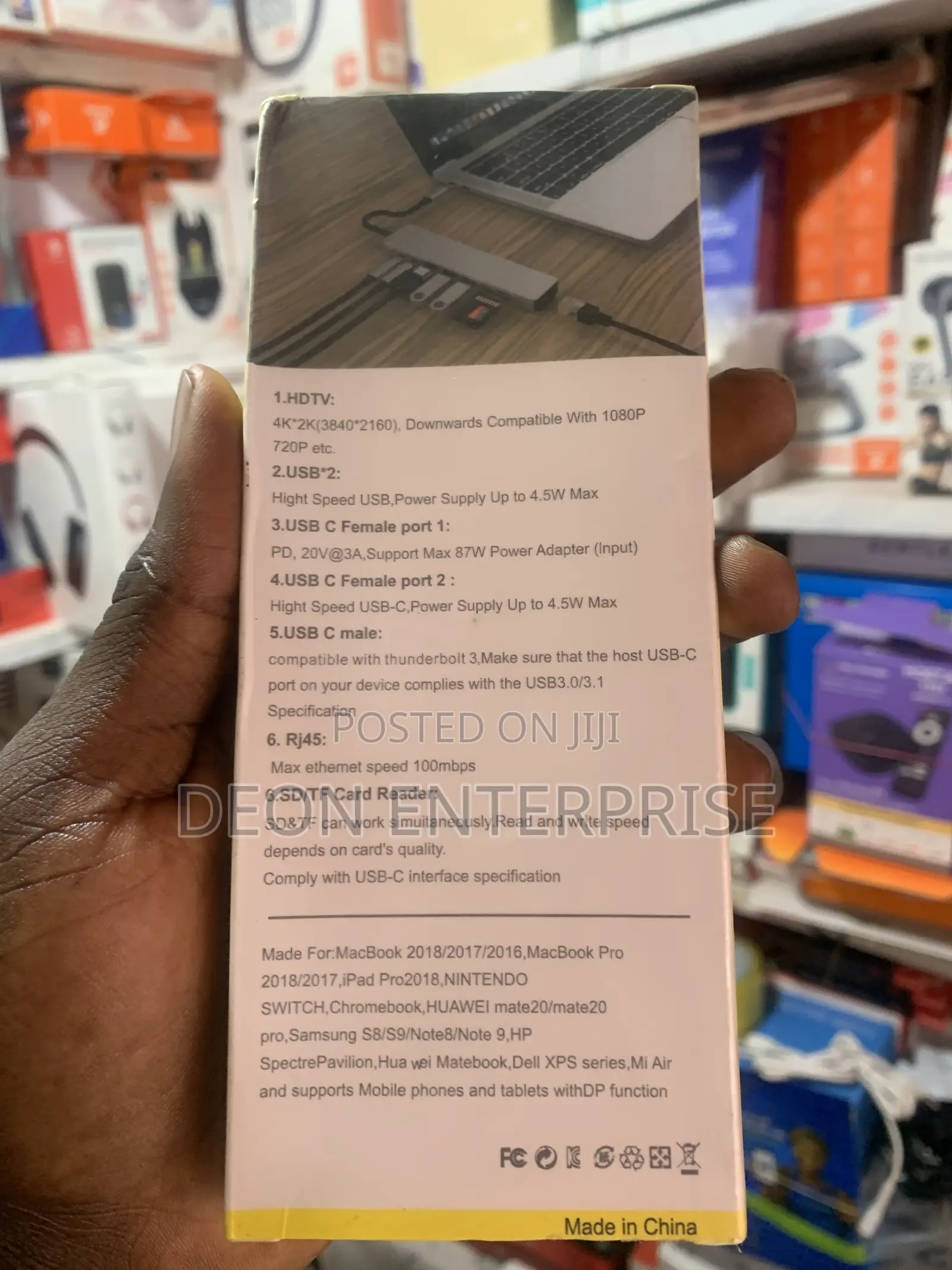 Type C to HDTV 8 in 1