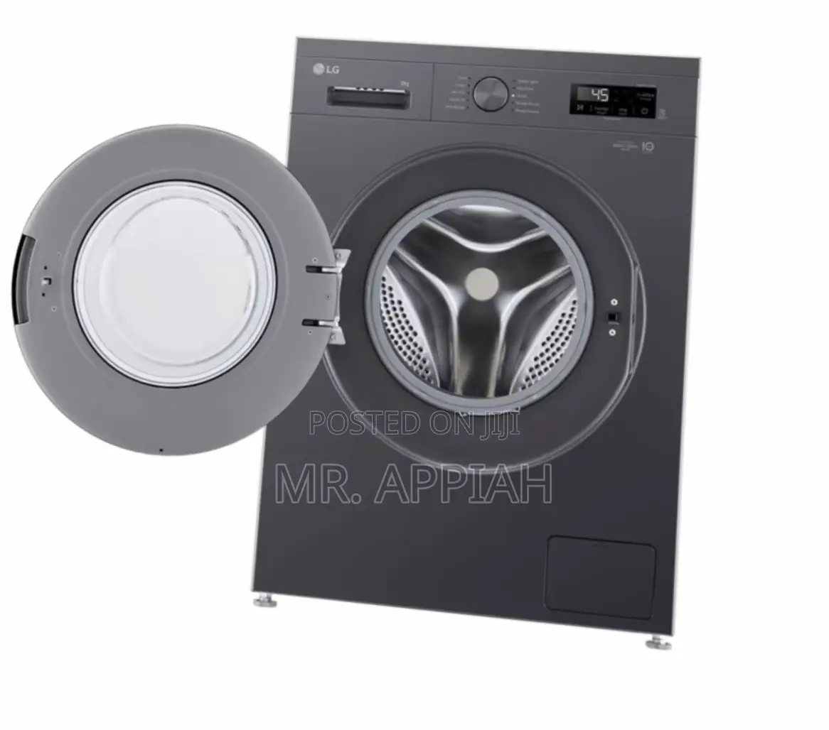 Check Out Original Lg 8kg Front Load Washing Machine(Black)Inverter