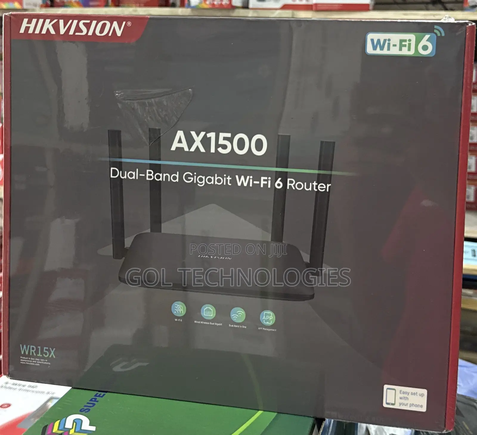 Hikvision Ax1500 Dual-Band Gigabit Wifi 6 Router Ds-3wr15x