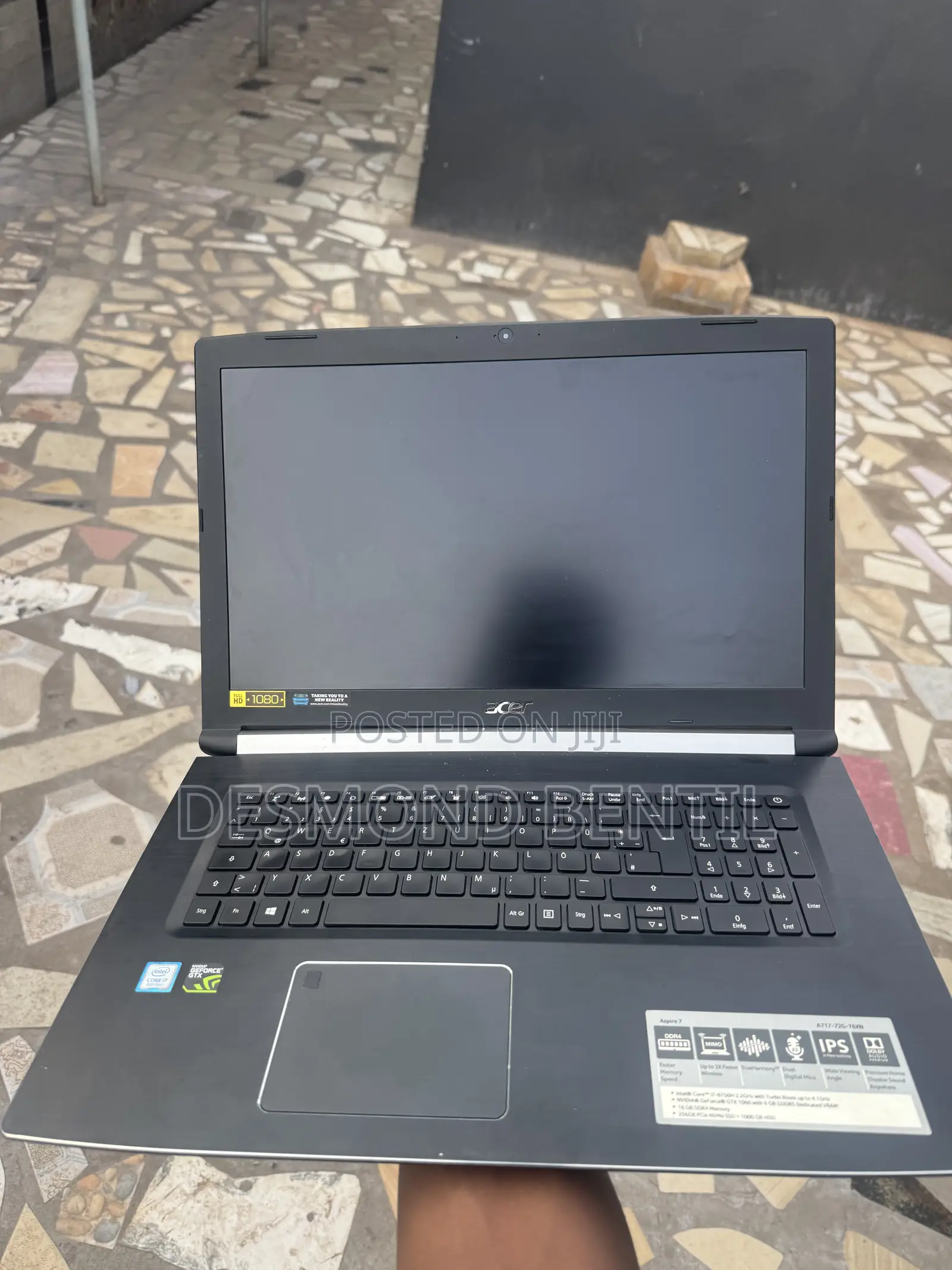 Laptop Acer Aspire 7 16GB Intel Core i7 HDD+SSD 256GB