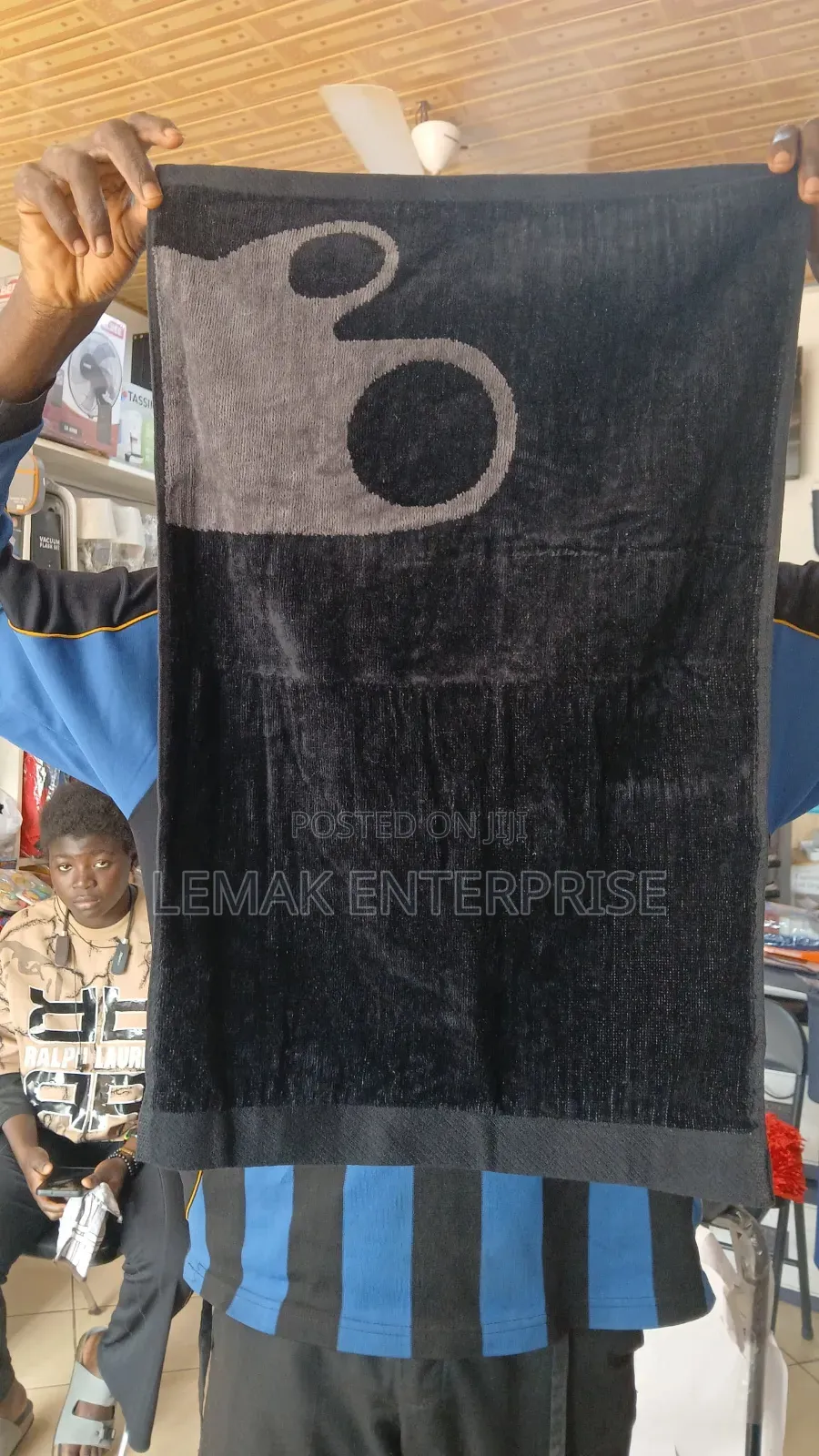 Cotton Towel Black 16"×24