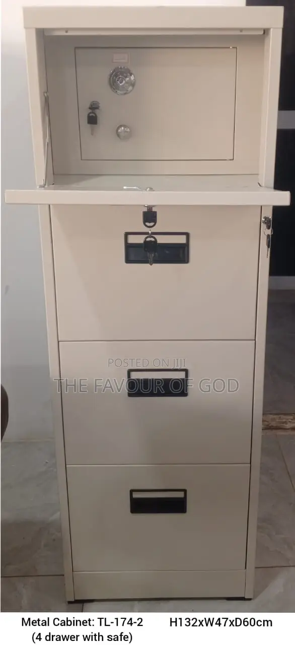 Durable 4drawer Cabinet With Safe