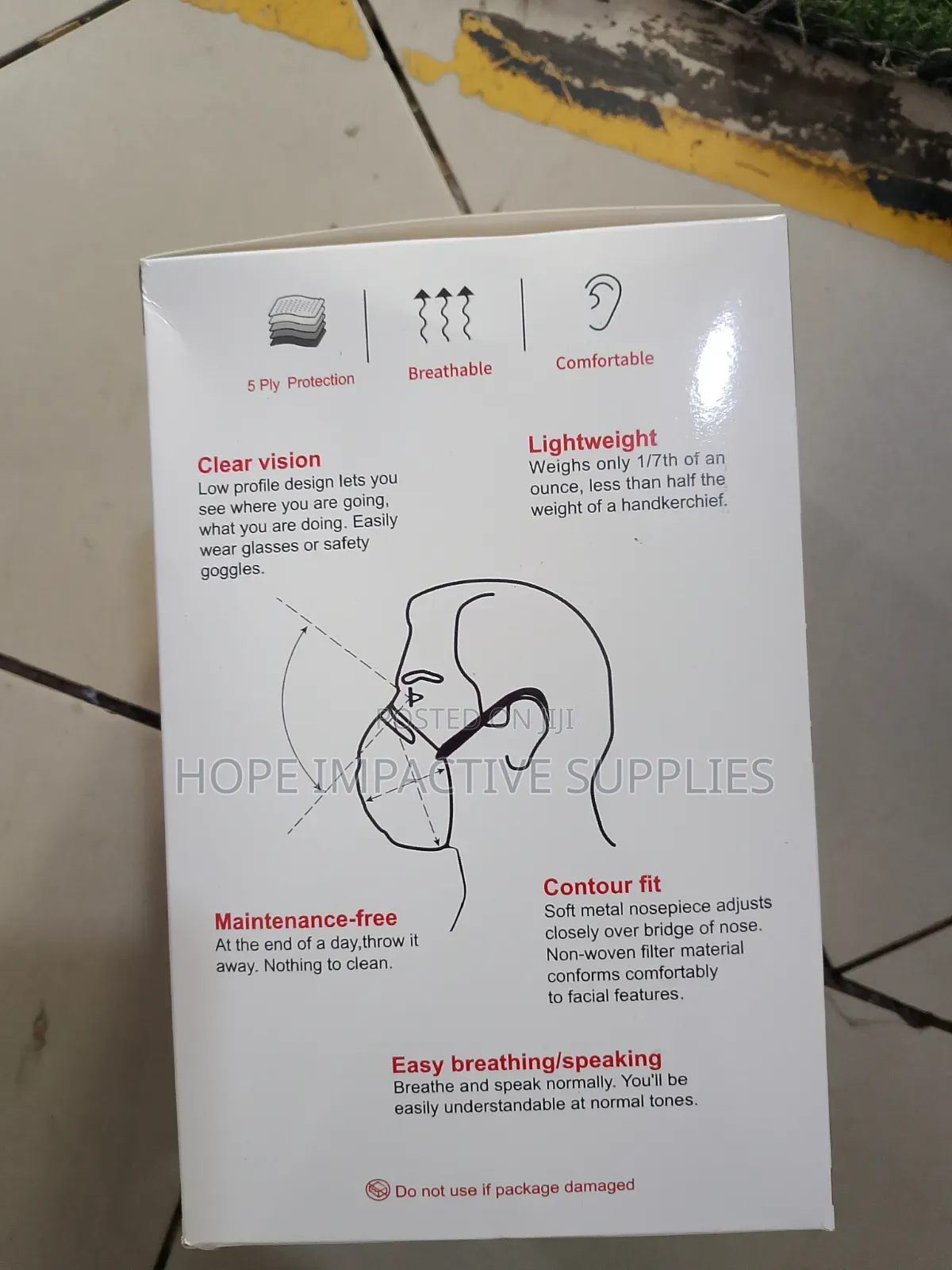 Topone Kn95 Nose Mask Without Valve.(50pcs Per Pack)