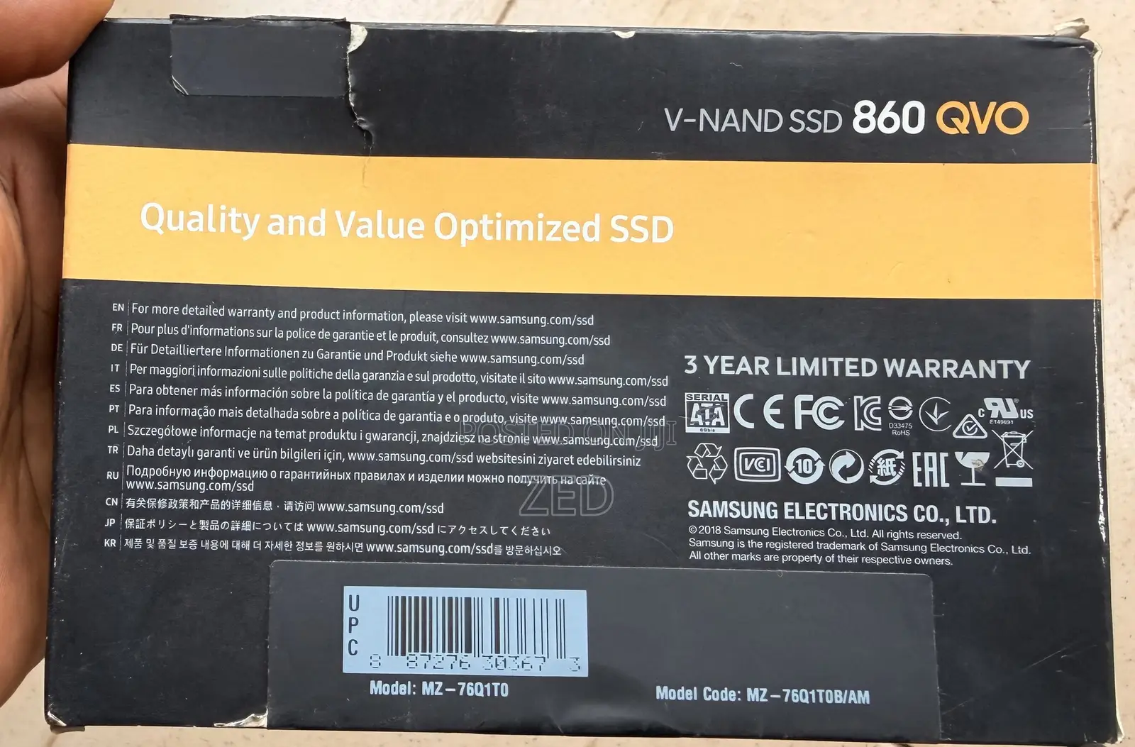 Samsung 860 Qvo 1tb 2.5" Sata Iii SSD