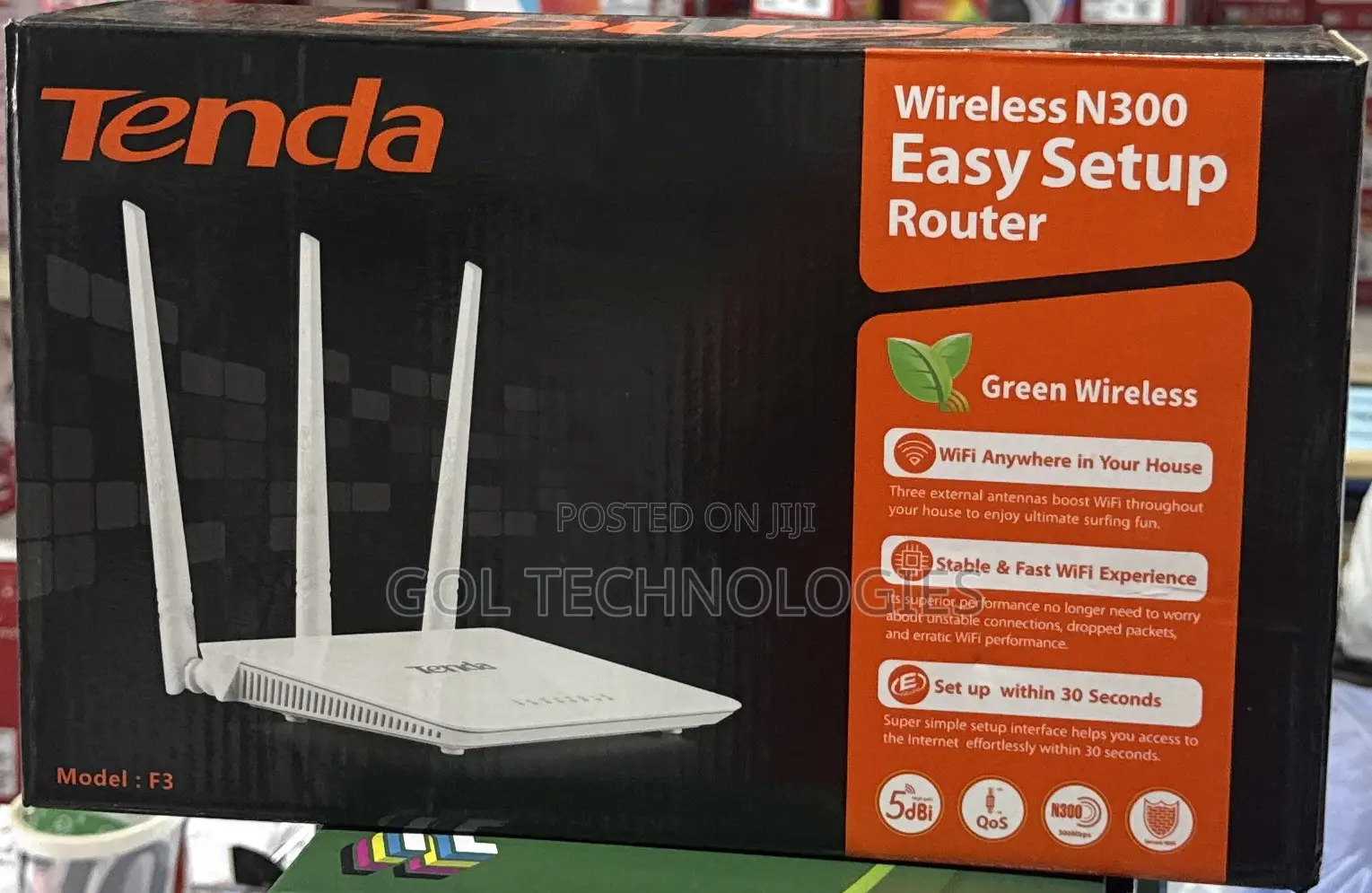 Tenda Wireless N300 Easy Setup Router F3