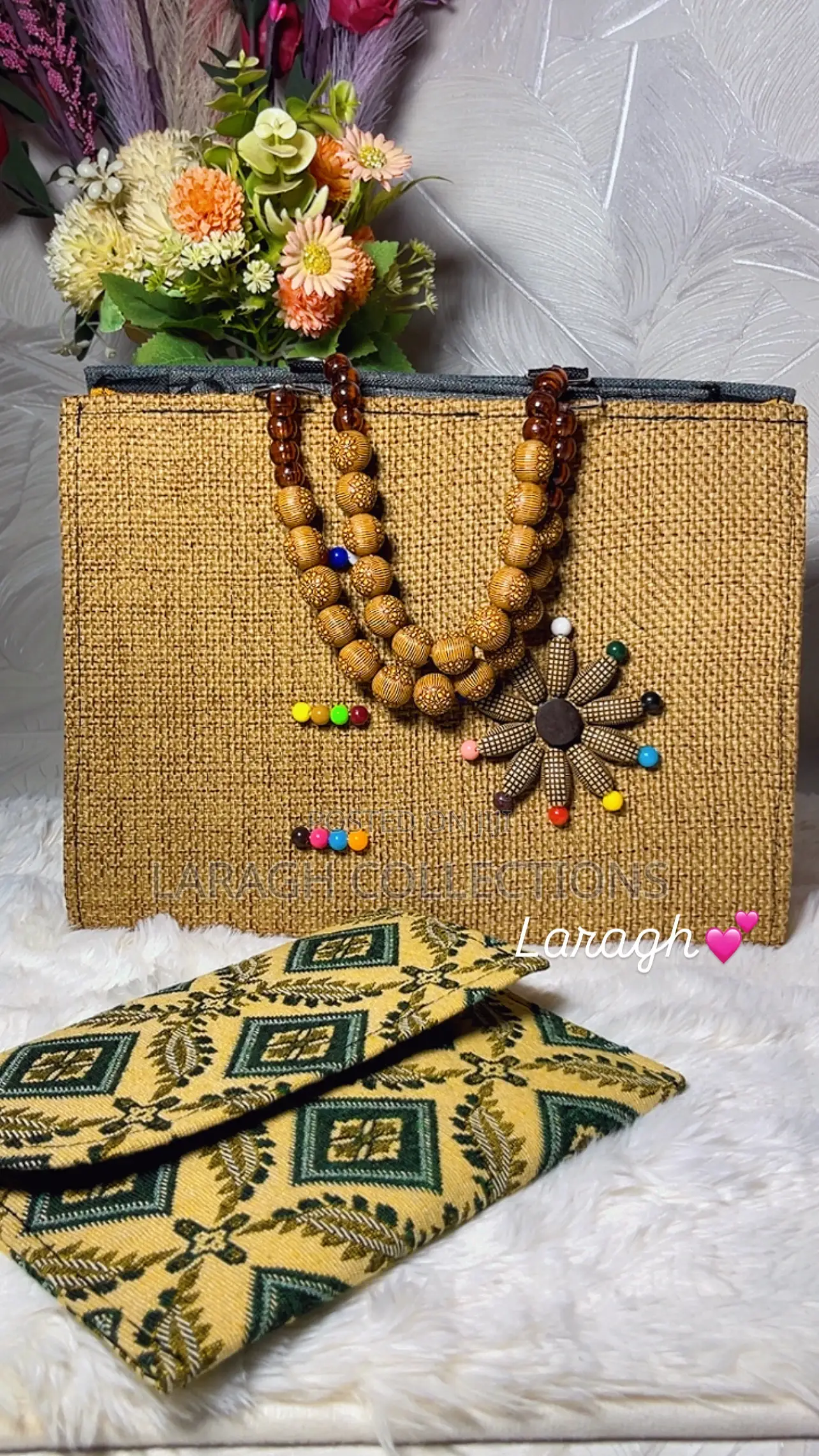 Beaded Handle Bag