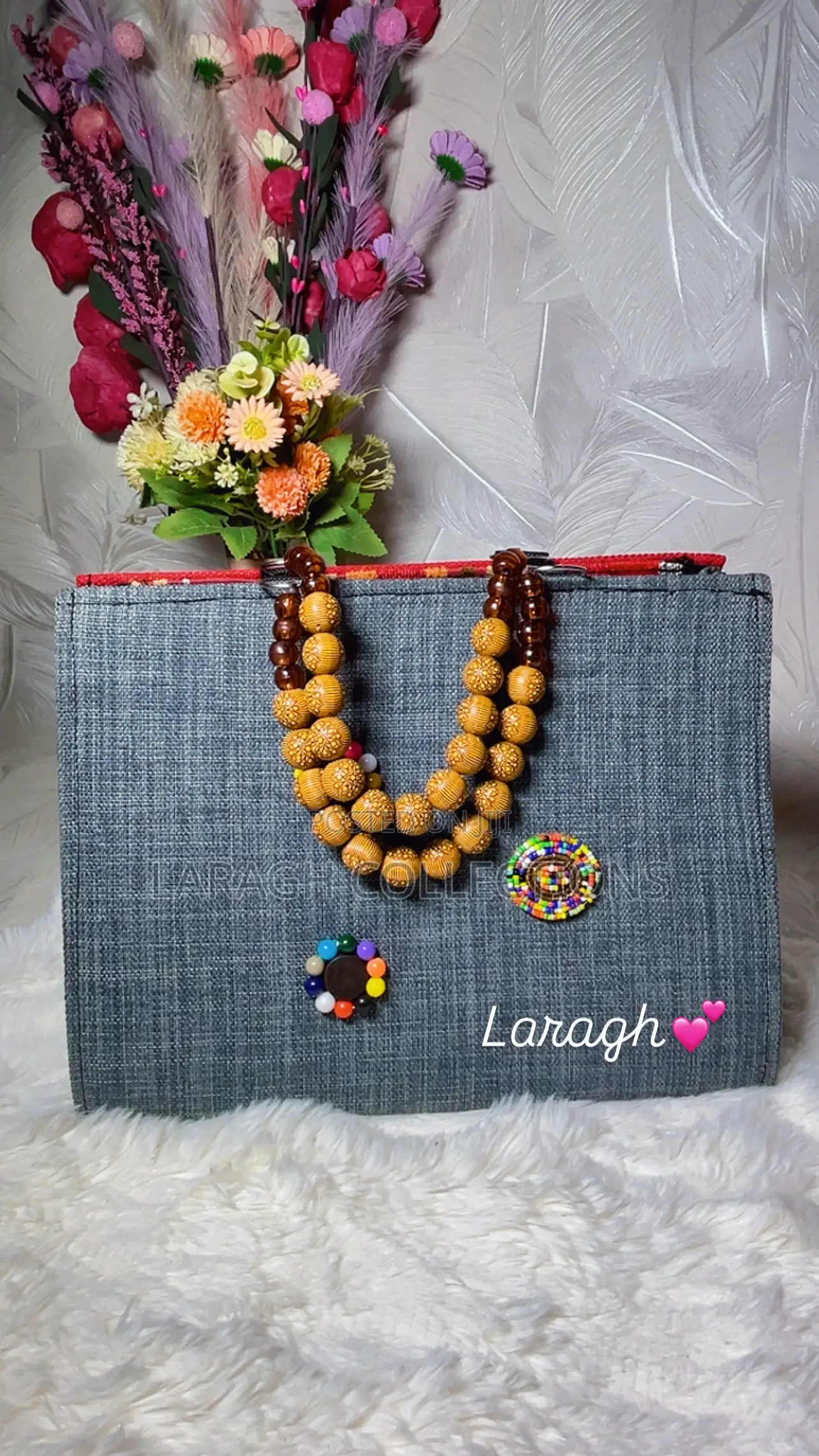 Beaded Handle Bag