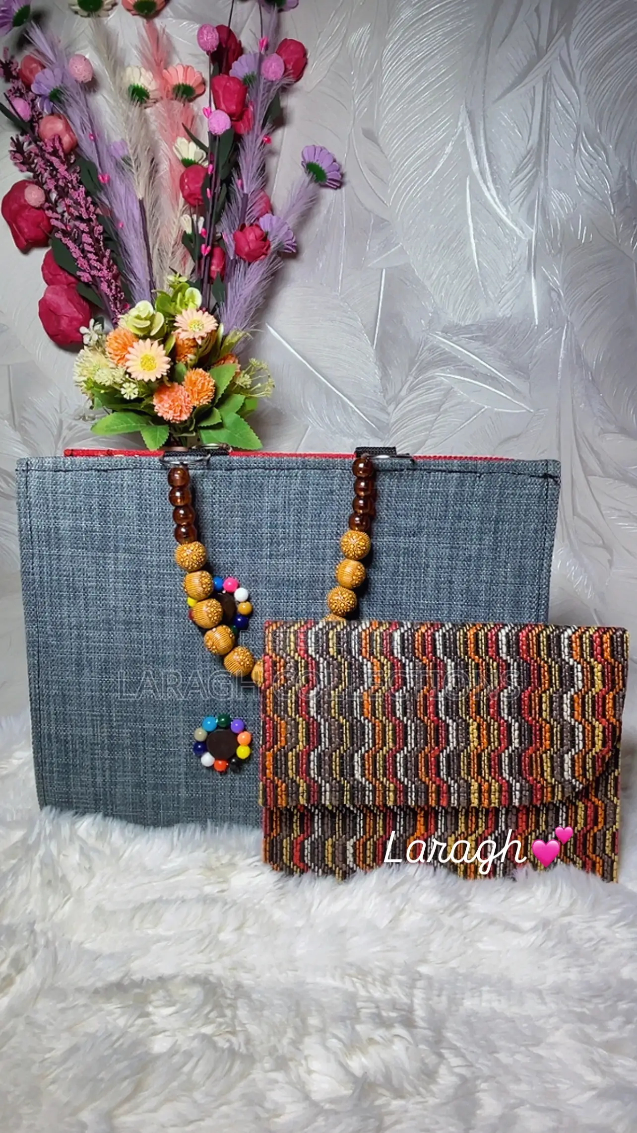 Beaded Handle Bag