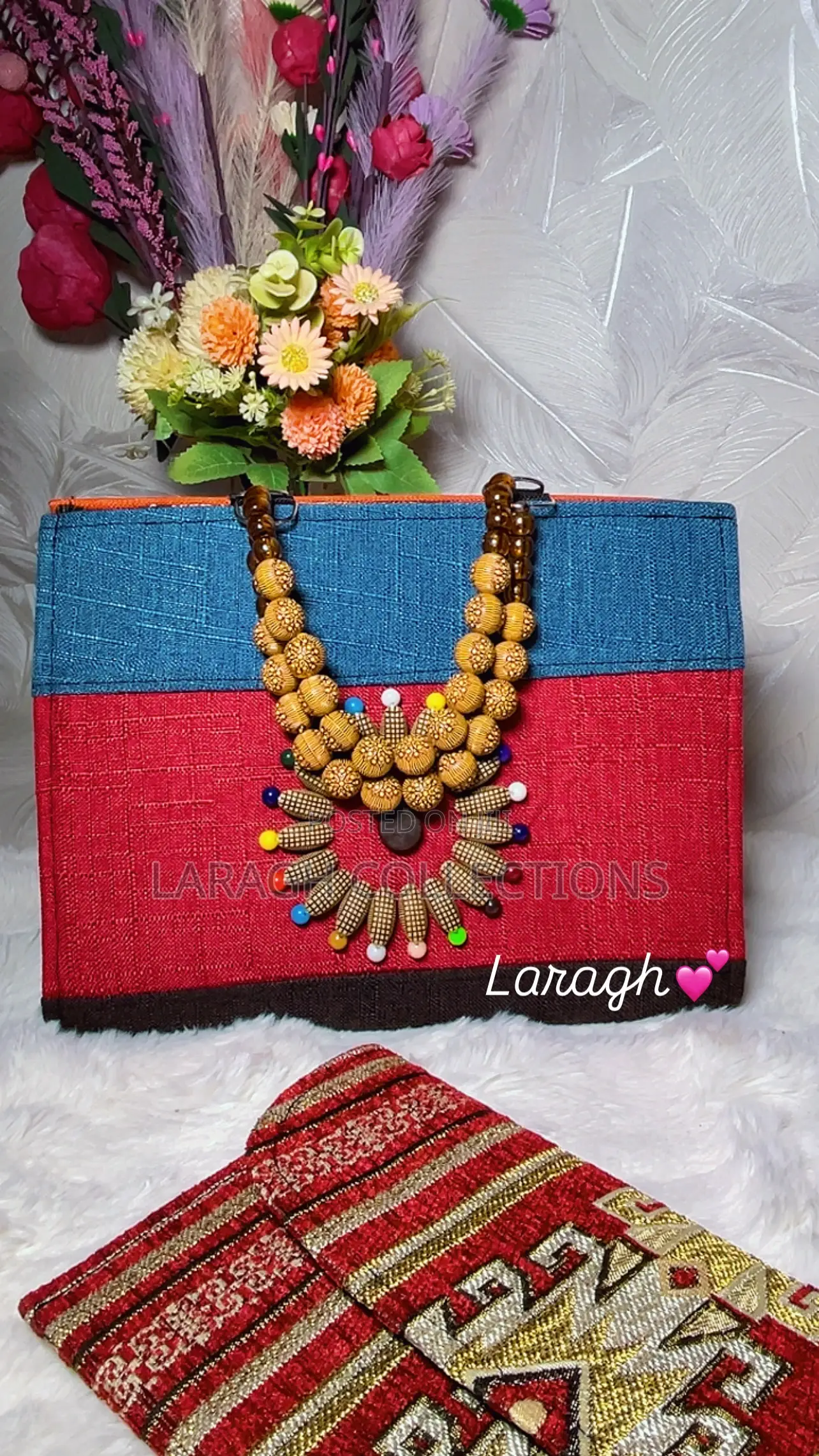 Beaded Handle Bag