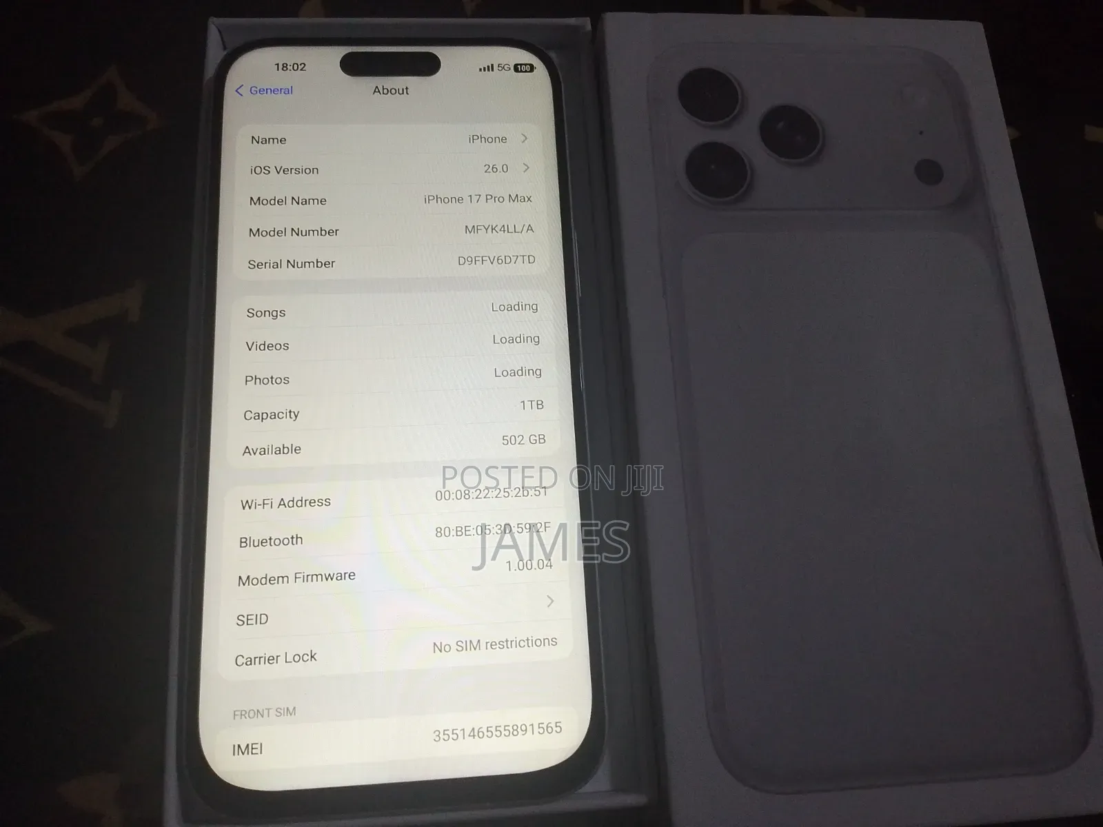 New Apple iPhone 17 Pro Max 1 TB Gray