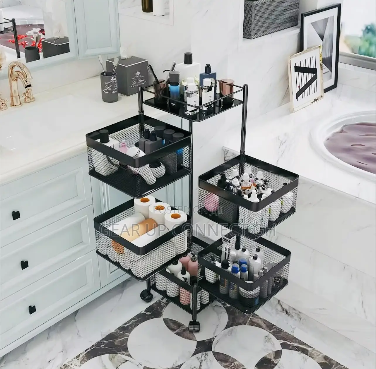 Rotating Multi-Layer Storage Shelf