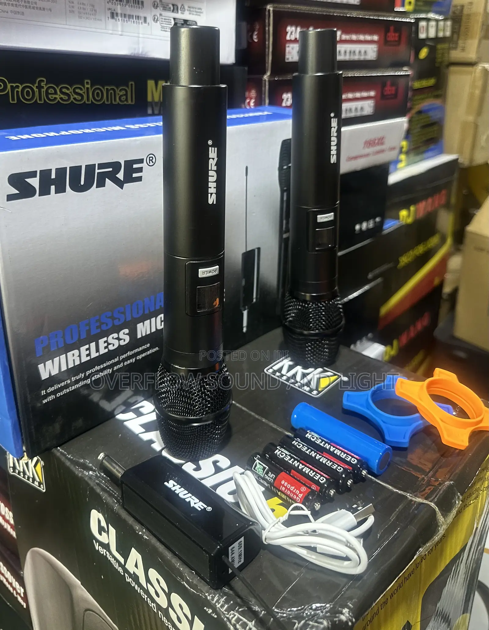 Shure U-382 Wireless Microphone for Partybox, Pa Amplifier and Speaker