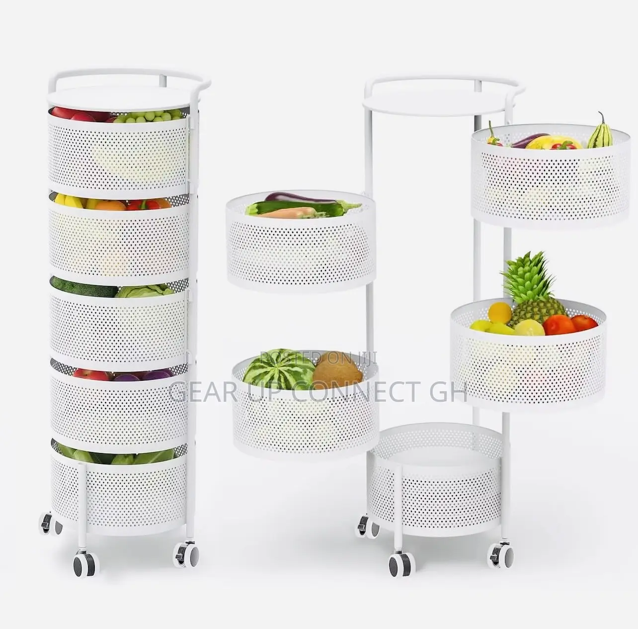 5-Tier Round Rotation Storage Rack