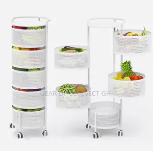 5-Tier Round Rotation Storage Rack