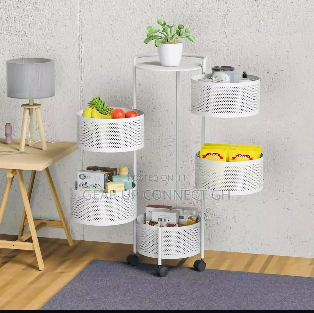 5-Tier Round Rotation Storage Rack