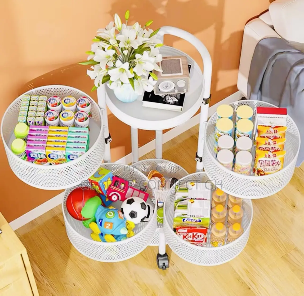 5-Tier Round Rotation Storage Rack