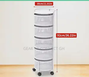 5-Tier Round Rotation Storage Rack