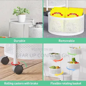 5-Tier Round Rotation Storage Rack