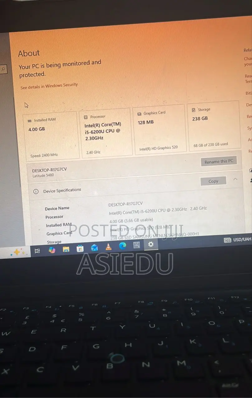 New Laptop Dell Latitude 5480 4GB Intel Core i5 SSD 250GB