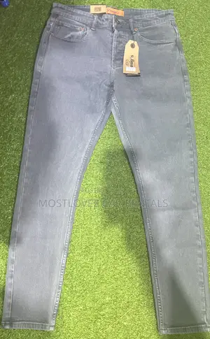 Plain Ash Grey Men’S Jeans Trousers for Sale Size 33 in Store