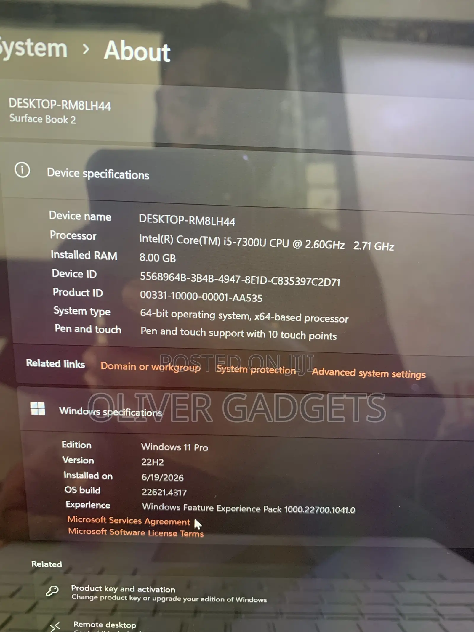Laptop Microsoft Surface Book 2 8GB Intel Core i5 SSD 128GB