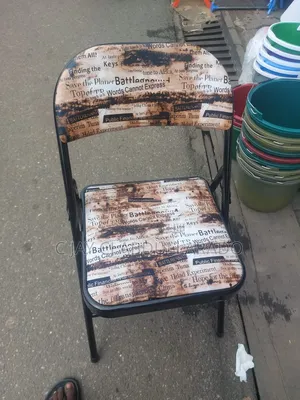 Folding Metal Chair With Design