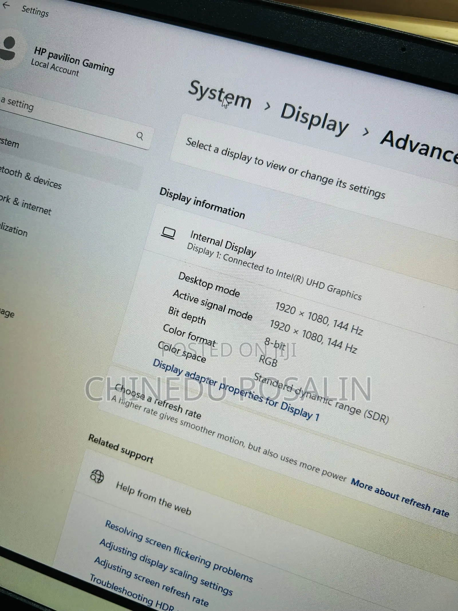 Laptop HP Pavilion Gaming Laptop 15-dk2xxx 16GB Intel Core i5 SSD 512GB