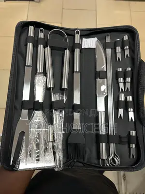 18 Set Stainless Steel BBQ Tool Set With Case - Grilling Kit