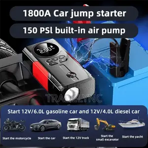 Emergency Car Kit: Car Battery Jumper, Tire Pumper