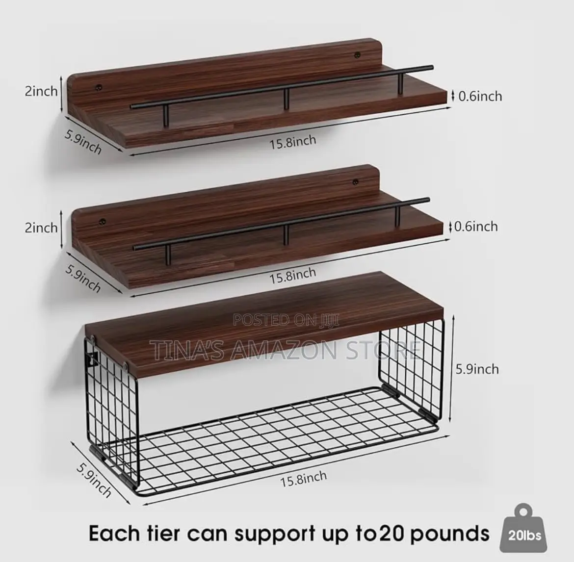 Beautiful 3-Tier Shelves
