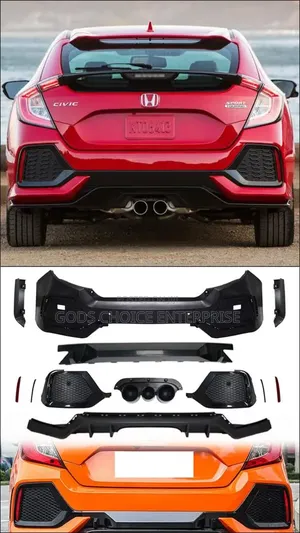 Complete Back Bumper Civic 2016-2020 Hatback Turbo