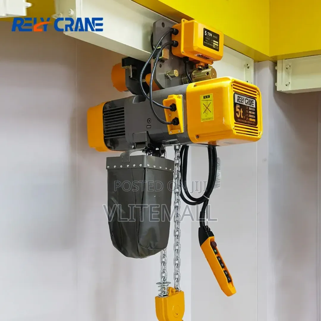 5-Ton Heavy-Duty Electric Chain Hoist With a Motorized Trolley