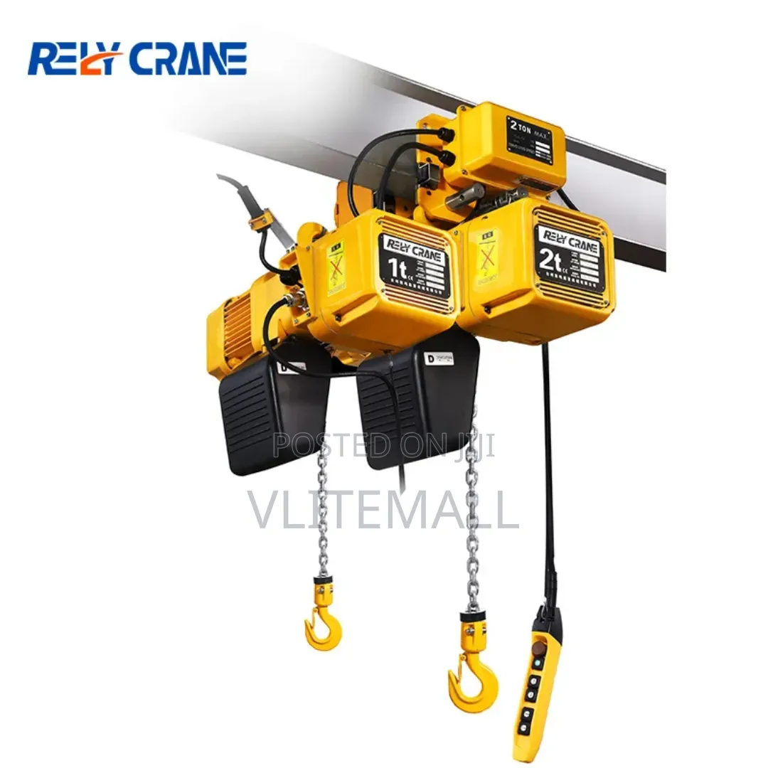 5-Ton Heavy-Duty Electric Chain Hoist With a Motorized Trolley