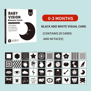 4 Set Vision Stimulation Cards From Baby to Toddler